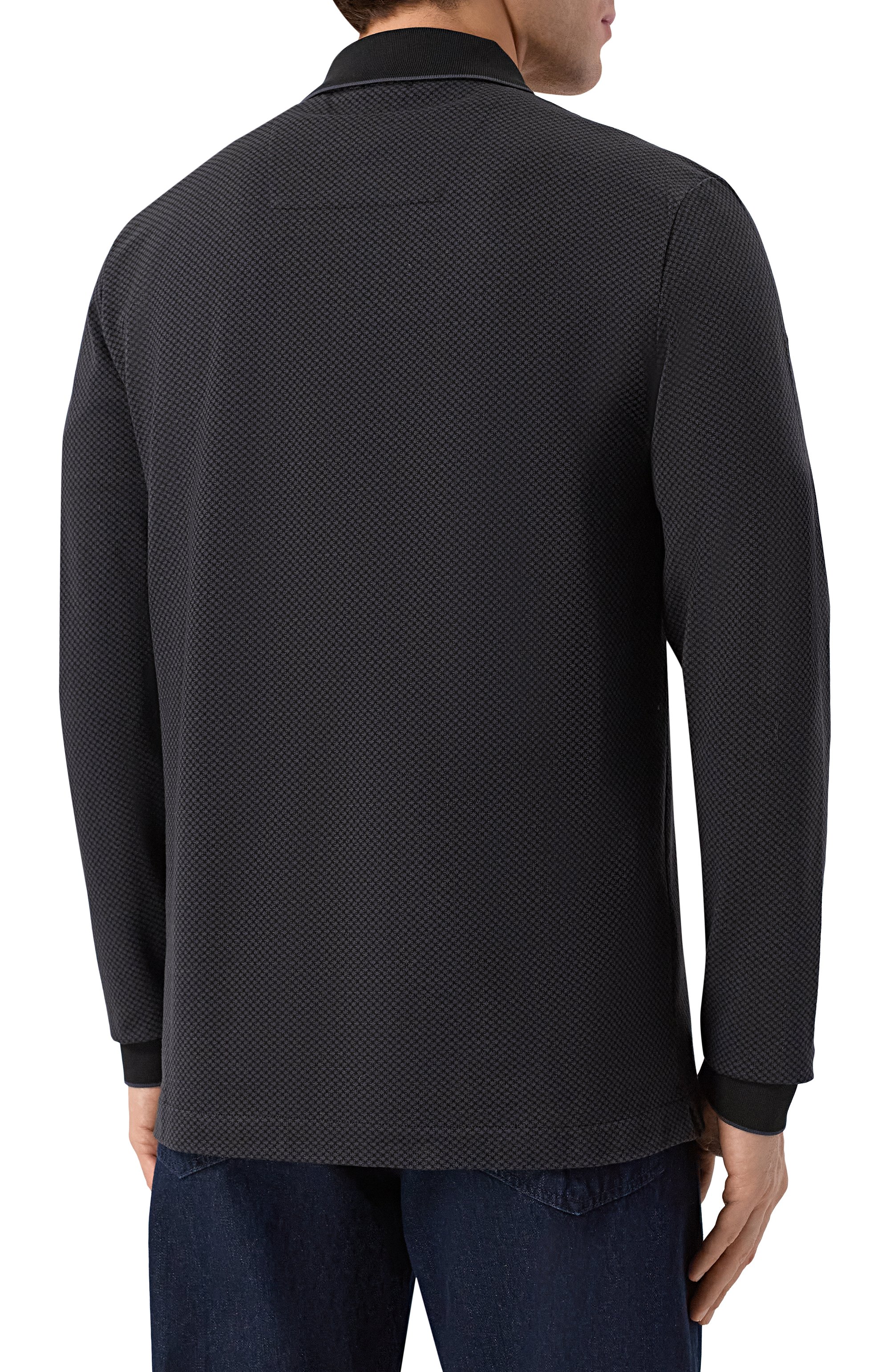 Хлопковое поло BOSS темно-серого цвета по цене 21700 руб., арт. 50549583, фото 4 Хлопковое поло BOSS, арт. 50549583, фото 4