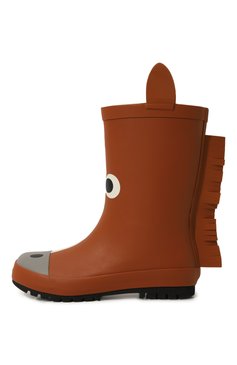 Детские резиновые сапоги STELLA MCCARTNEY коричневого цвета, арт. TV0R06 | Фото 2 (Нос: Не проставлено; Материал внешний: Резина; Кросс-КТ: резиновые; Автоматизация состава: Проставлено)