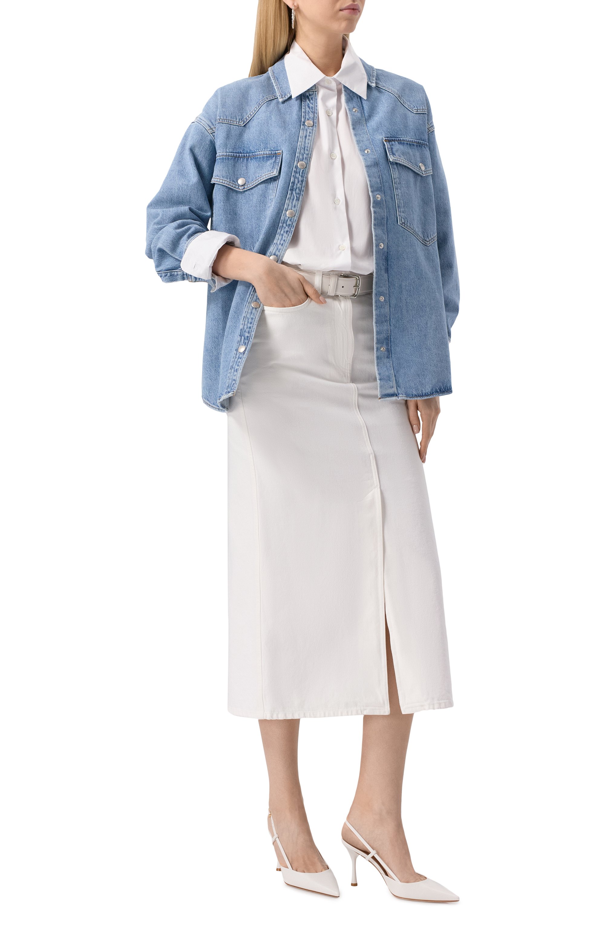 Джинсовая рубашка AGOLDE, арт. A73573018, фото 2