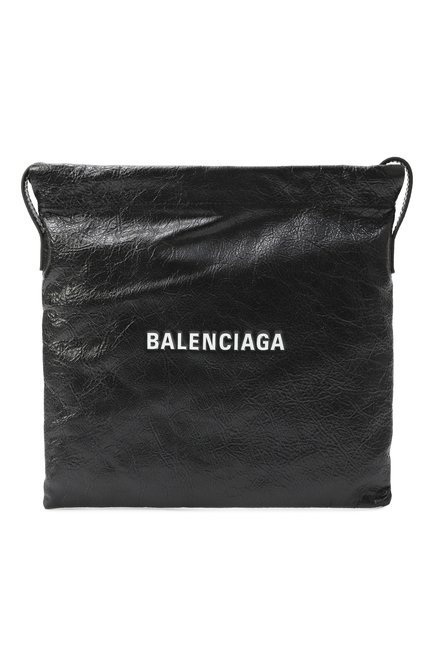 Мужская сумка dust BALENCIAGA черного цвета, арт. 817715/2ABH6 | Фото 1 (Драгоценные камни: Проставлено; Материал: Натуральная кожа; Размер: medium; Ремень/цепочка: На ремешке; Материал сплава: Проставлено)