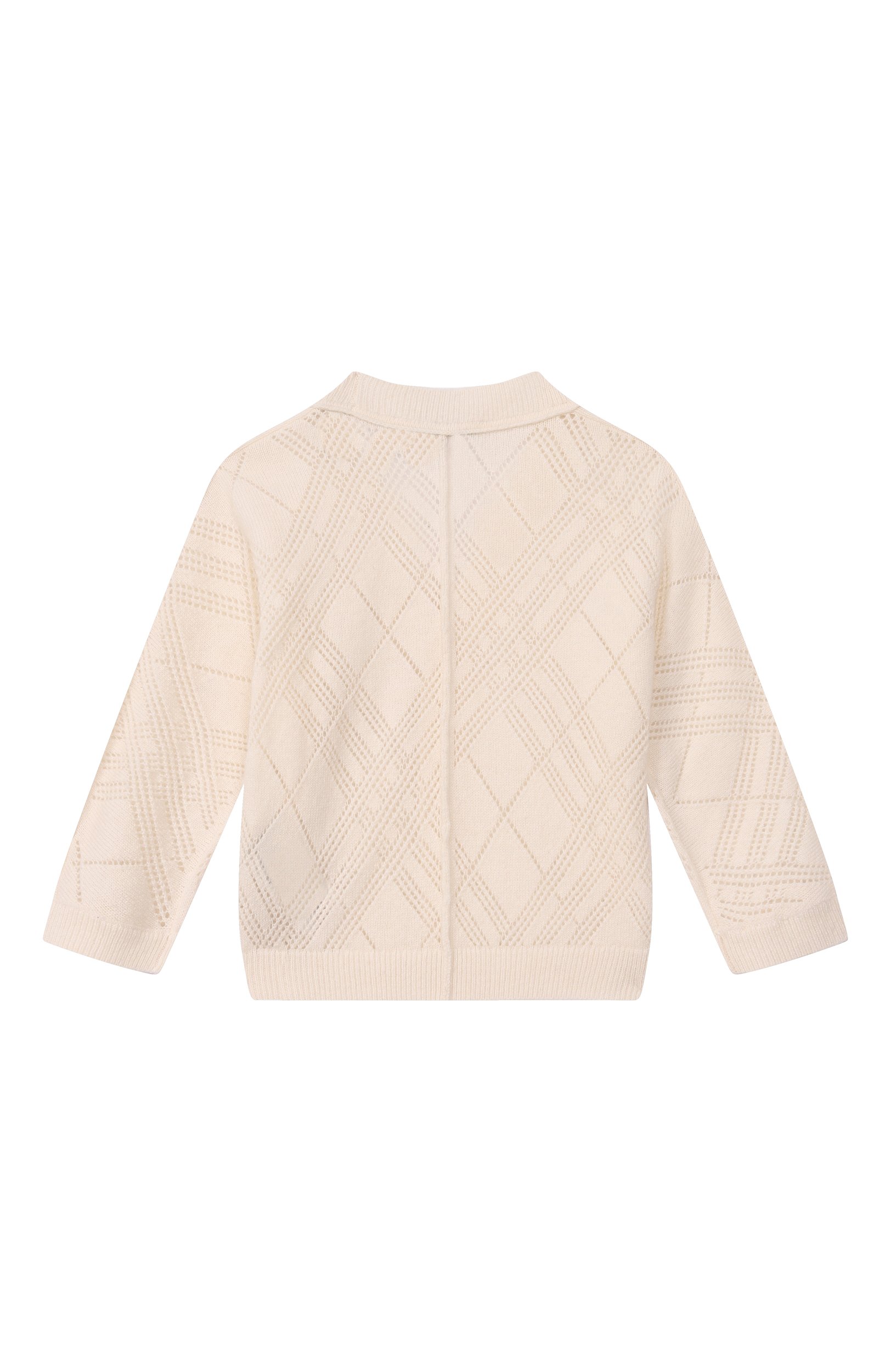 Комплект из кардигана и брюк BURBERRY кремового цвета по цене 75350 руб., арт. 8127225, фото 3 Комплект из кардигана и брюк BURBERRY, арт. 8127225, фото 3