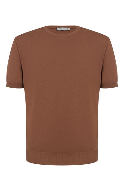 Хлопковый джемпер CANALI коричневого цвета по цене 36450 руб., арт. C0719/MK02459, фото 1 Хлопковый джемпер CANALI, арт. C0719/MK02459, фото 1