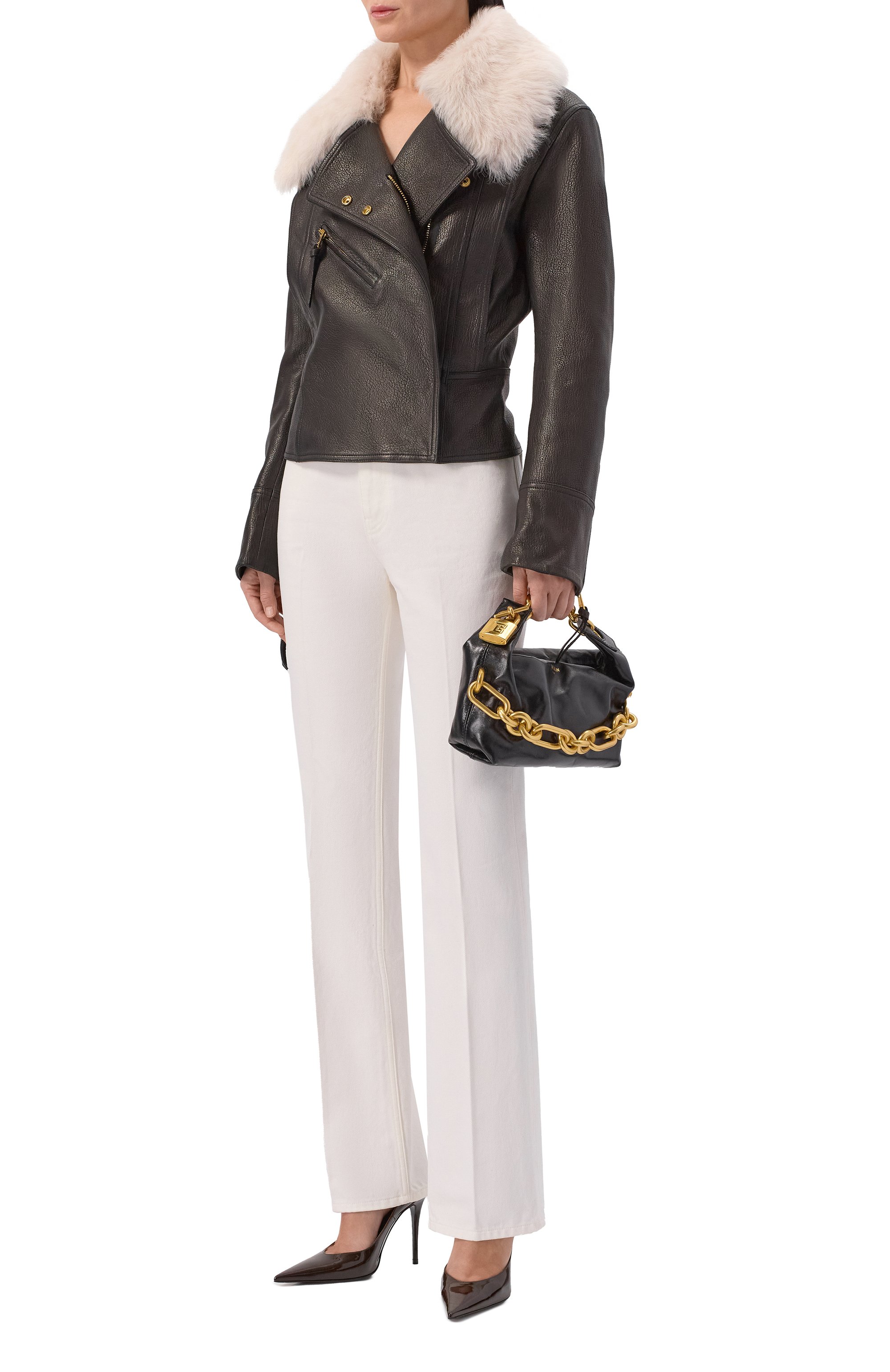 Кожаная куртка BALMAIN, арт. GF1TD215/LE31, фото 2