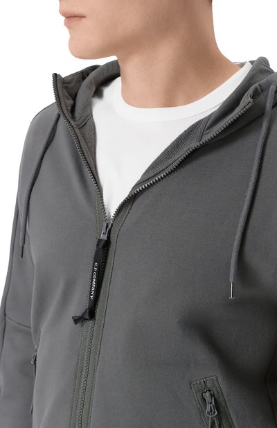 Хлопковая толстовка C.P. COMPANY темно-серого цвета по цене 39950 руб., арт. 20CMSS715A/005086W, фото 5 Хлопковая толстовка C.P. COMPANY, арт. 20CMSS715A/005086W, фото 5