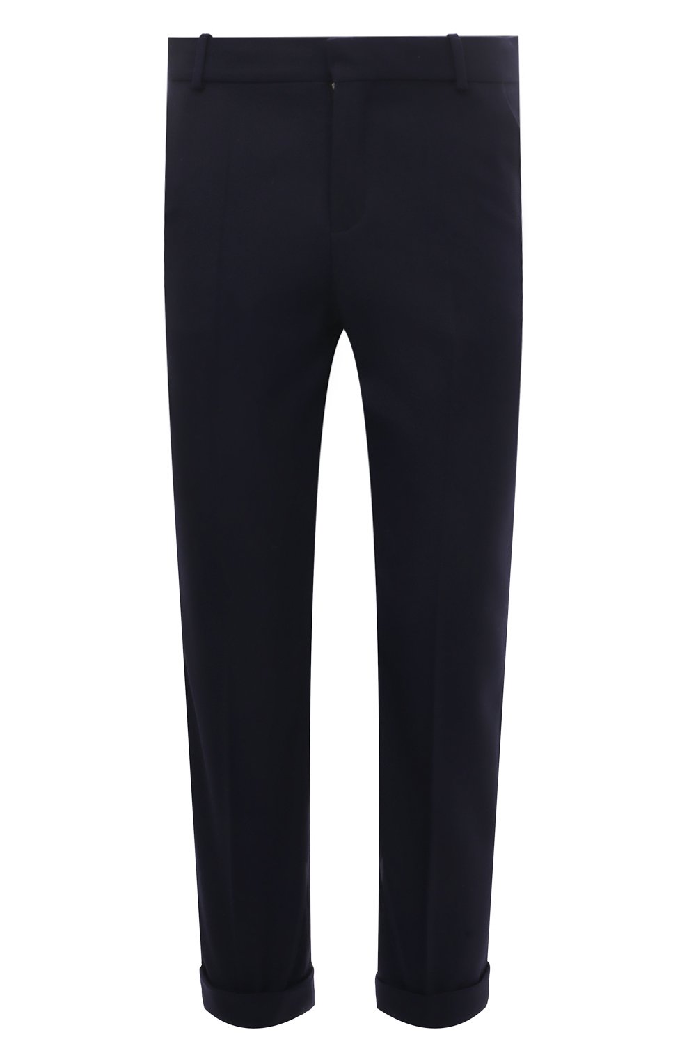 Шерстяные брюки BALMAIN темно-синего цвета по цене 96700 руб., арт. AH1PM030WB02, фото 1 Шерстяные брюки BALMAIN, арт. AH1PM030WB02, фото 1