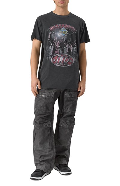 Футболка из хлопка и вискозы DSQUARED2 темно-серого цвета по цене 52750 руб., арт. S71GD1530/S22146, фото 2 Футболка из хлопка и вискозы DSQUARED2, арт. S71GD1530/S22146, фото 2