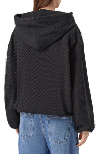 Хлопковое худи MSGM черного цвета по цене 49700 руб., арт. 3941MDM74/257799, фото 4 Хлопковое худи MSGM, арт. 3941MDM74/257799, фото 4