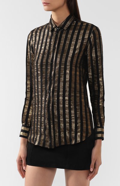 Шелковая рубашка SAINT LAURENT, арт. 395733/Y004V, фото 3