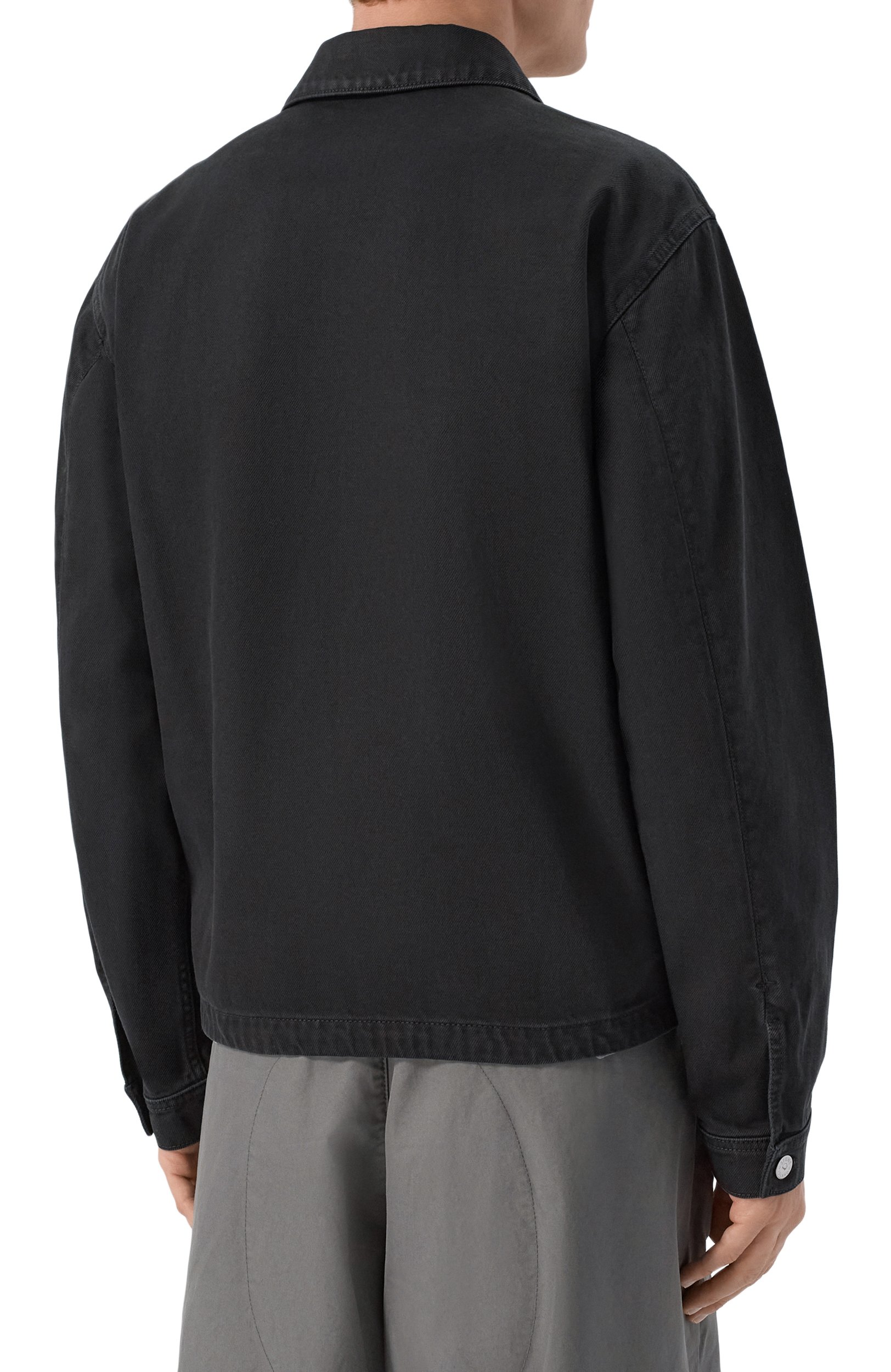 Джинсовая куртка-рубашка STONE ISLAND черного цвета по цене 87500 руб., арт. L1S144100006/S0J24, фото 4 Джинсовая куртка-рубашка STONE ISLAND, арт. L1S144100006/S0J24, фото 4