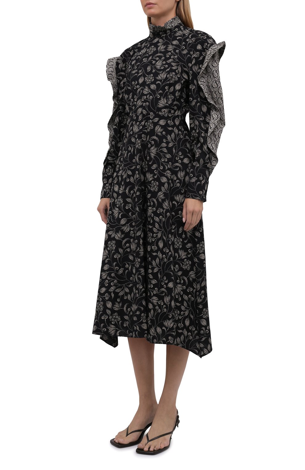 Хлопковое платье ISABEL MARANT ETOILE, арт. R02000-21A026E/LEENAE, фото 3