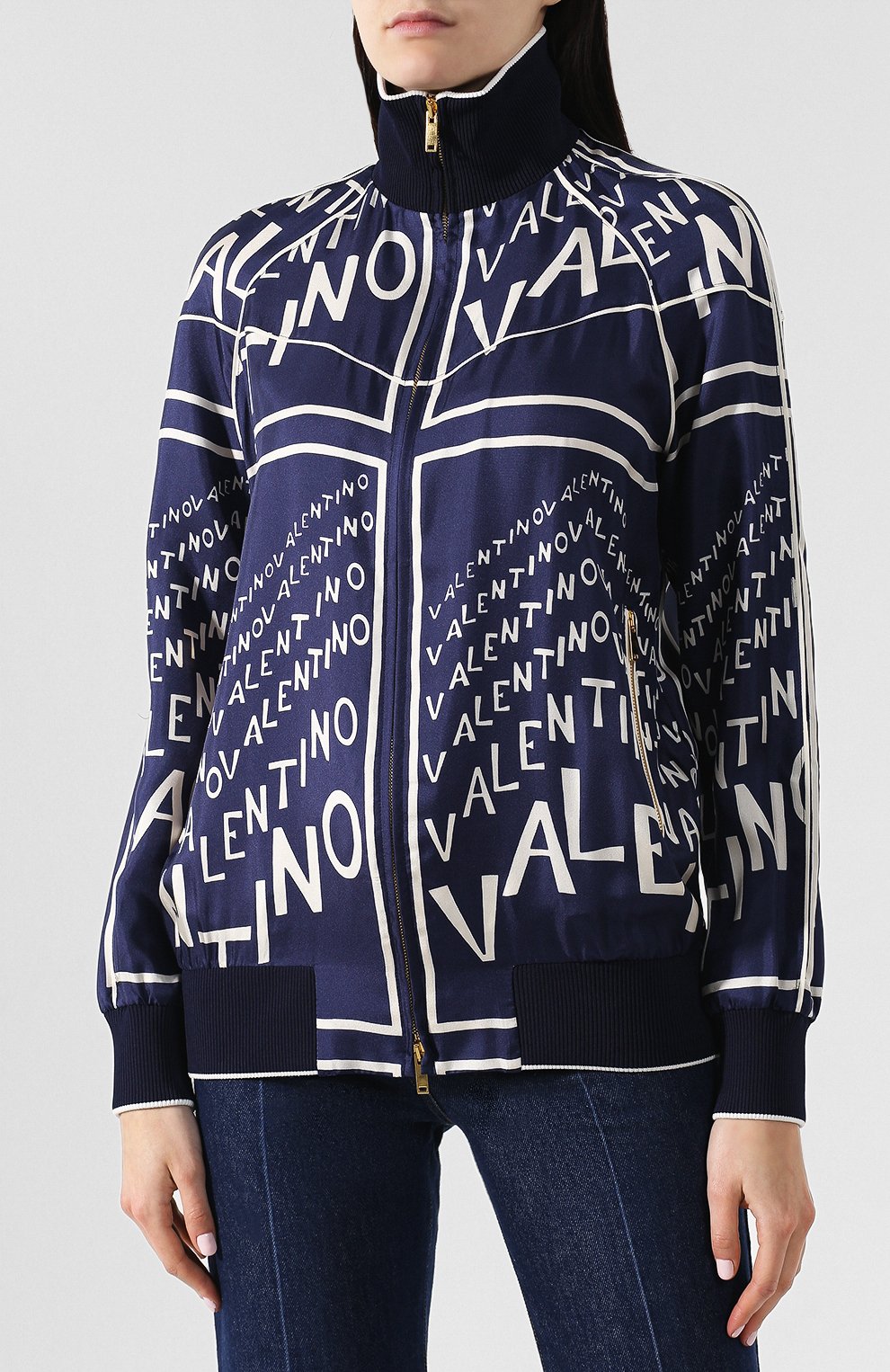 Шелковый бомбер VALENTINO, арт. RB3CI0A04EL, фото 3