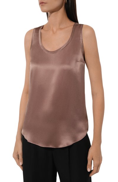 Атласный топ BRUNELLO CUCINELLI, арт. MPC59E0600, фото 3