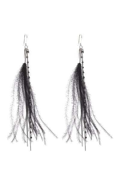 Серьги ANN DEMEULEMEESTER черного цвета по цене 109500 руб., арт. B0014111/JW020, фото 3 Серьги ANN DEMEULEMEESTER, арт. B0014111/JW020, фото 3