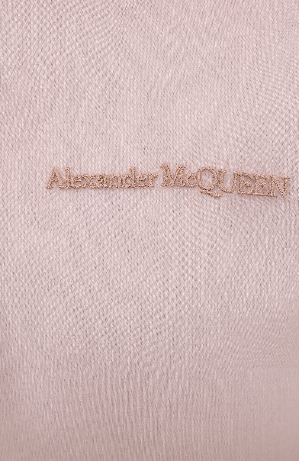 Шелковая футболка ALEXANDER MCQUEEN светло-розового цвета по цене 46850 руб., арт. 654002/QLAAA, фото 5 Шелковая футболка ALEXANDER MCQUEEN, арт. 654002/QLAAA, фото 5