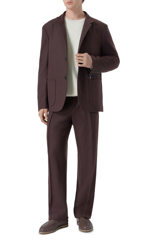 Шерстяной пиджак 12 STOREEZ 134198 Коричневый  134198 Фото 2