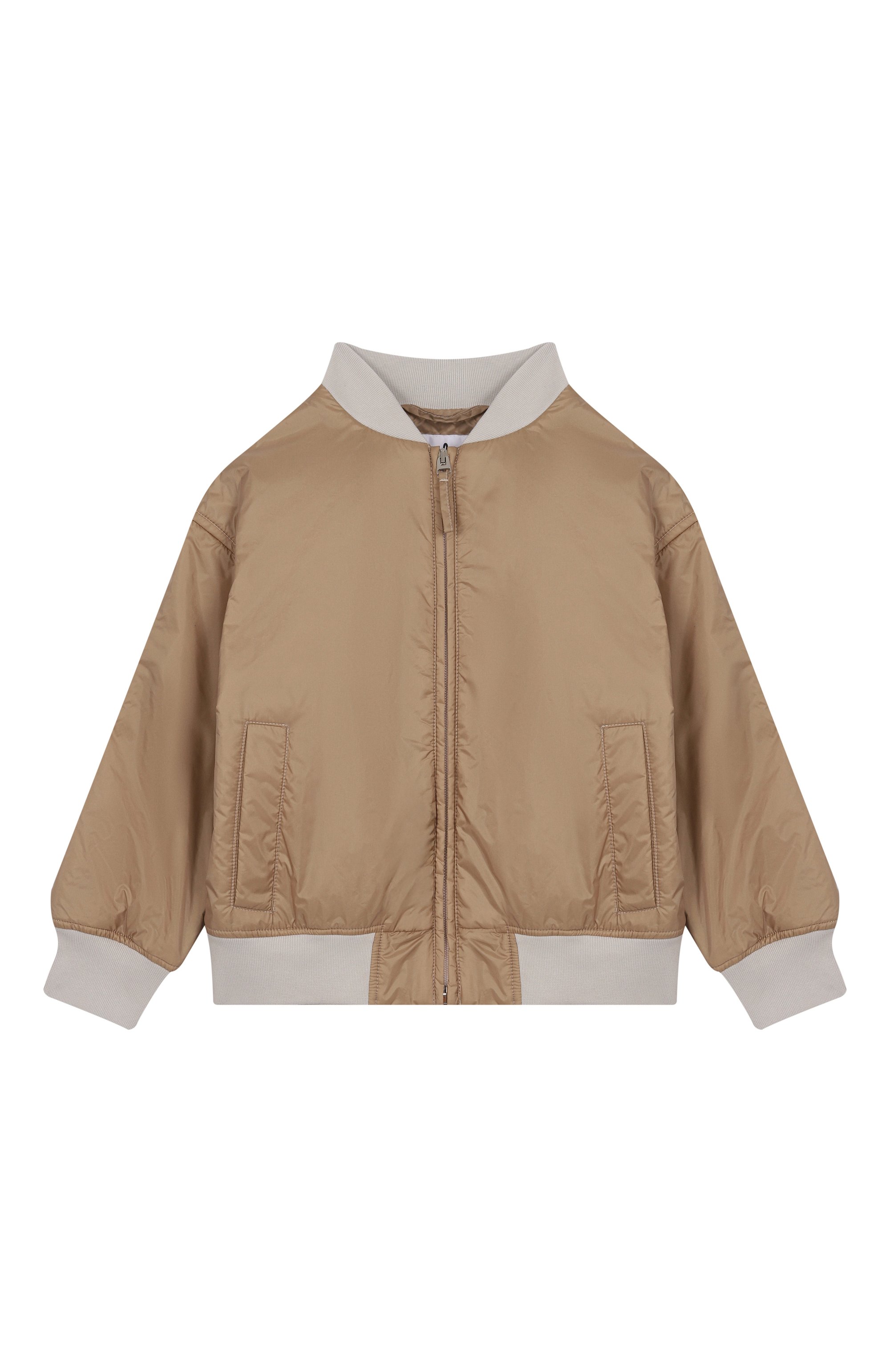 Утепленный бомбер IL GUFO бежевого цвета по цене 36900 руб., арт. P25GR205NN106/10A-14A, фото 1 Утепленный бомбер IL GUFO, арт. P25GR205NN106/10A-14A, фото 1