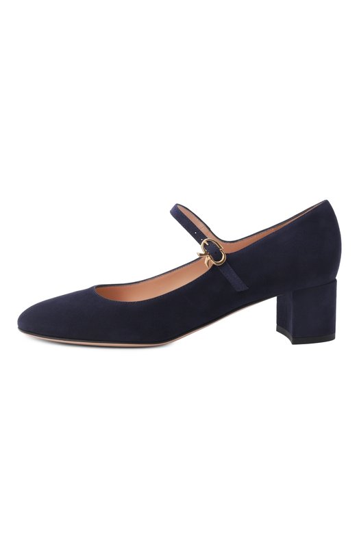 Замшевые туфли Mary Ribbon 45 Gianvito Rossi G22358.45RIC.CAMDENI Синий  G22358.45RIC.CAMDENI Фото 4