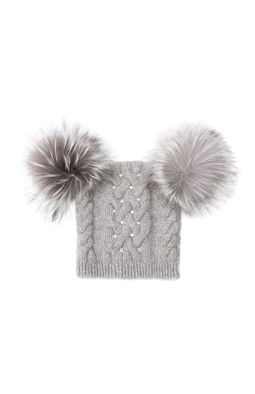 Кашемировая шапка William Sharp kids Серый, фото 2