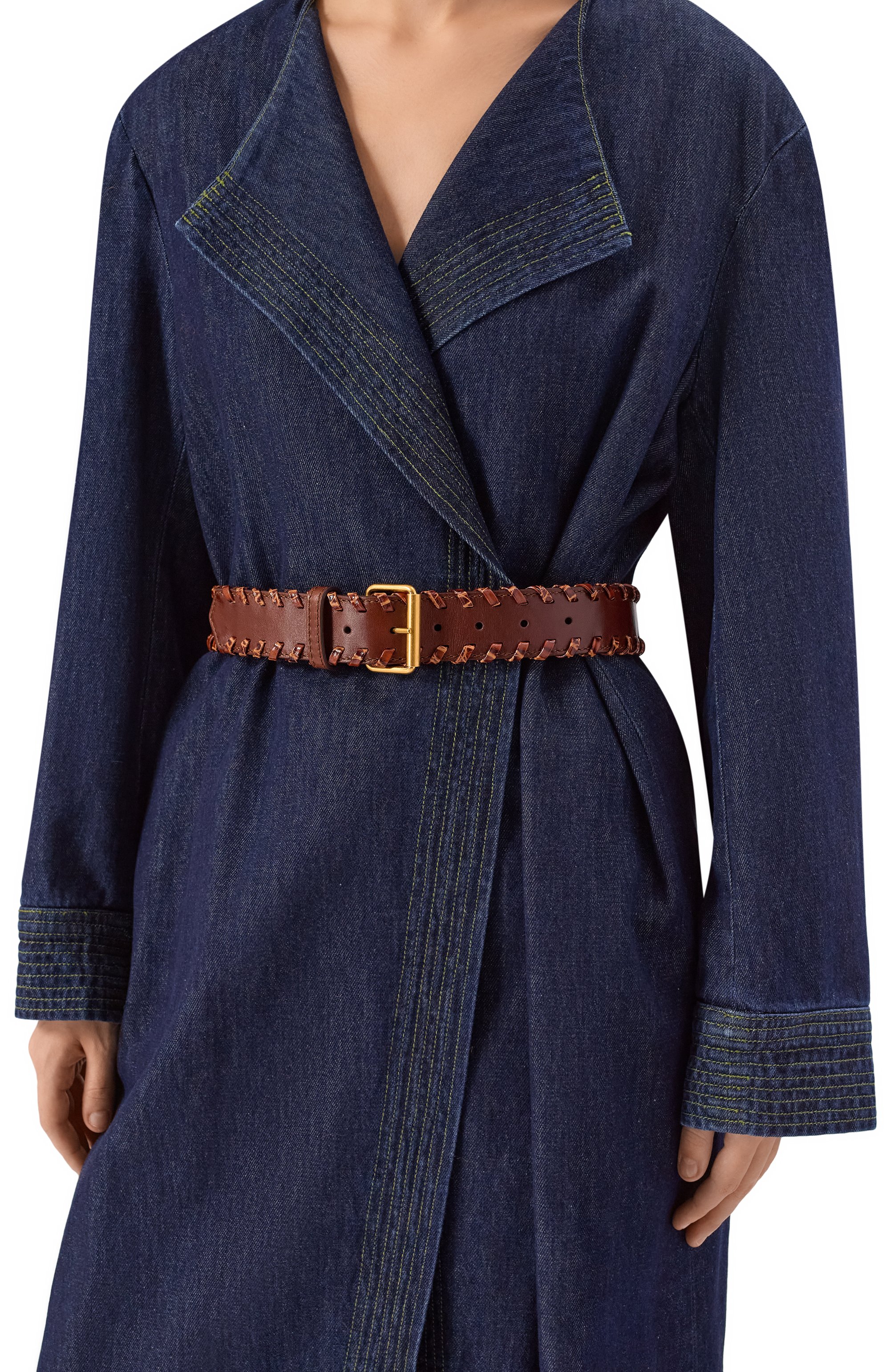 Кожаный ремень DRIES VAN NOTEN коричневого цвета по цене 113000 руб., арт. 011403/591, фото 2 Кожаный ремень DRIES VAN NOTEN, арт. 011403/591, фото 2