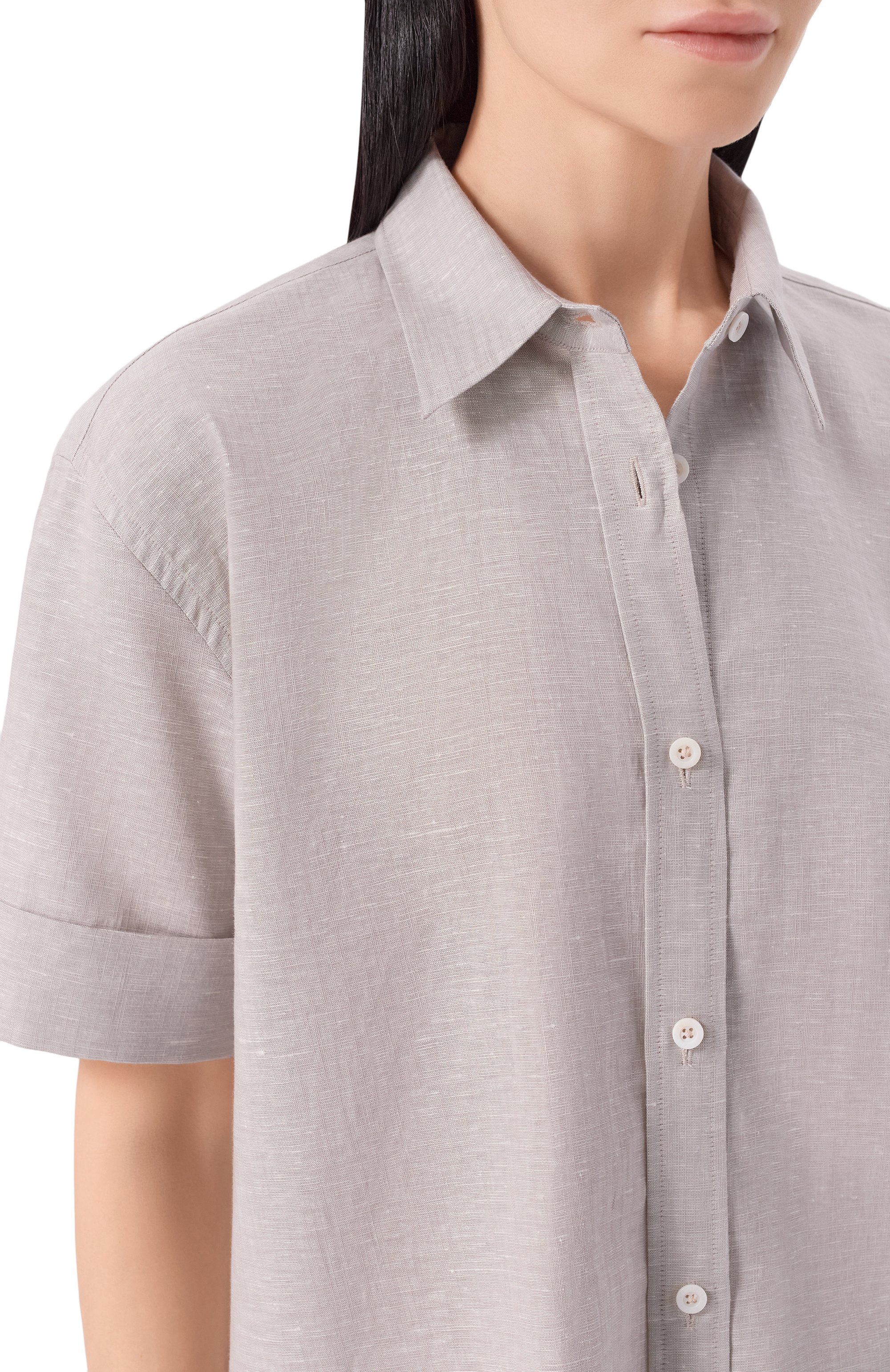 Рубашка изо льна и хлопка ZIMMERLI, арт. 4697-13102, фото 5