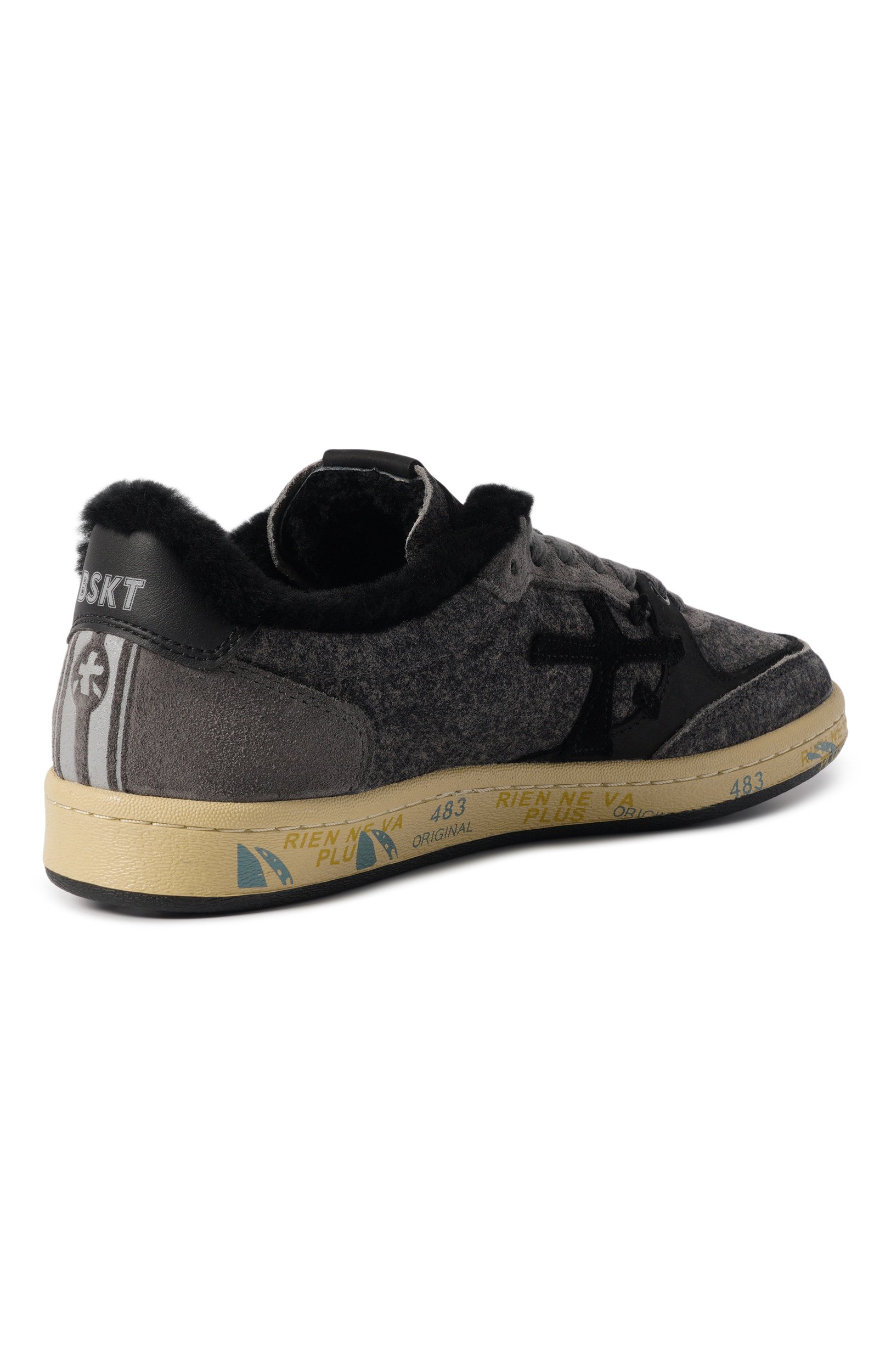 Замшевые кеды bskt clay-d PREMIATA серого цвета по цене 37550 руб., арт. BSKTCLAD/VAR 8713M, фото 5 Замшевые кеды bskt clay-d PREMIATA, арт. BSKTCLAD/VAR 8713M, фото 5