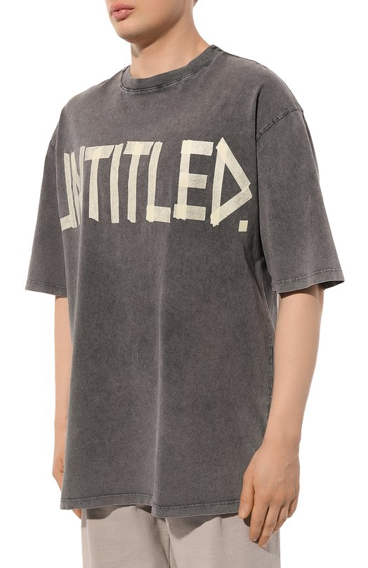 Хлопковая футболка Diego Venturino D3S4TS0UNT-S Серый  D3S4TS0UNT-S Фото 3