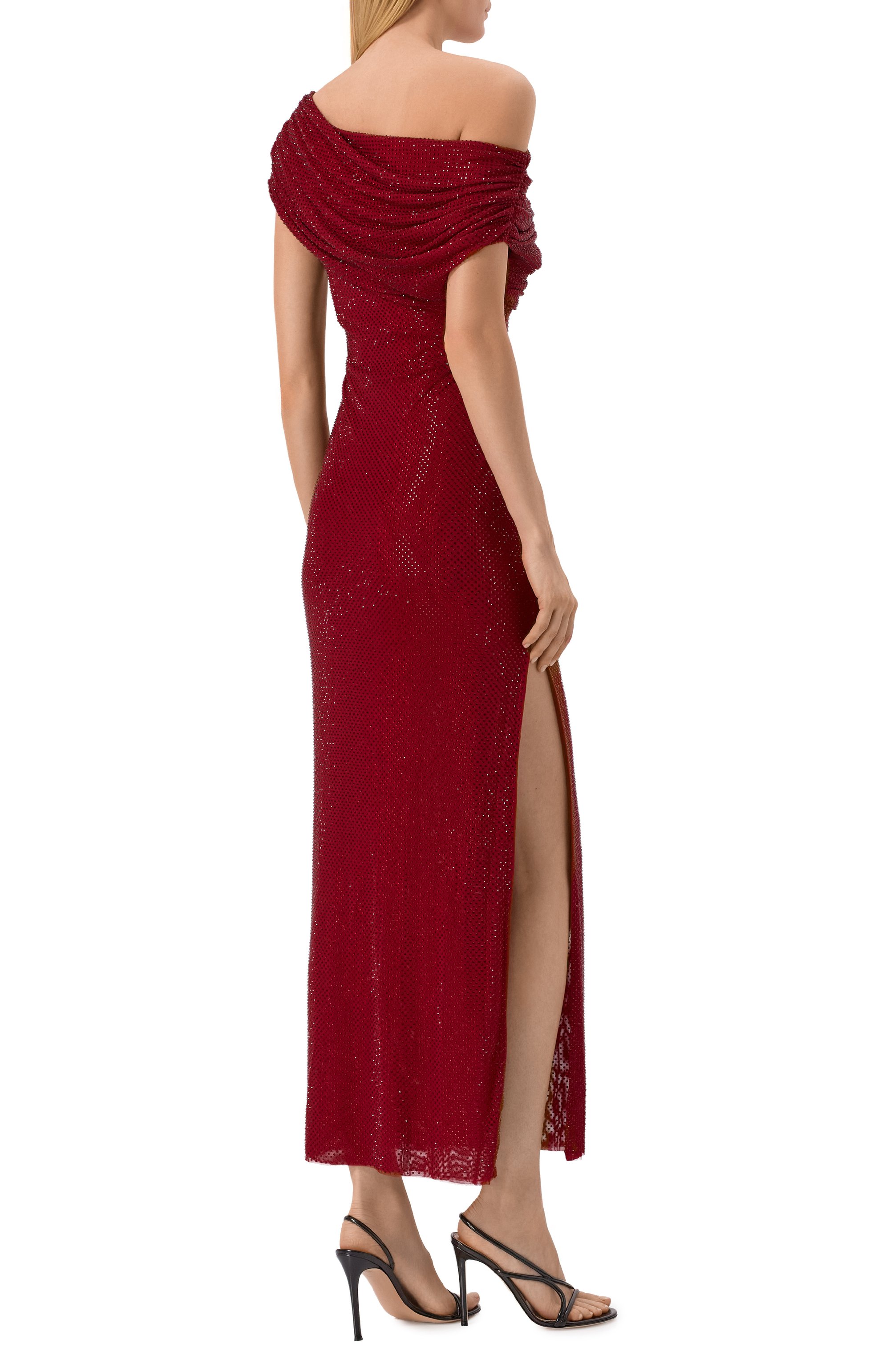 Платье с отделкой стразами SELF-PORTRAIT, арт. RS26002MBU, фото 3