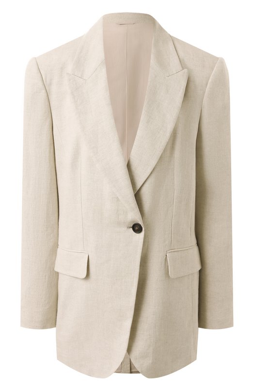 Льняной жакет Brunello Cucinelli MH5477221 Бежевый MH5477221