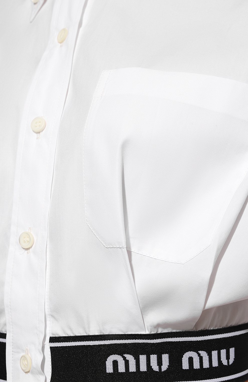 Хлопковая рубашка MIU MIU, арт. MK1435-1UCS-F0009, фото 5