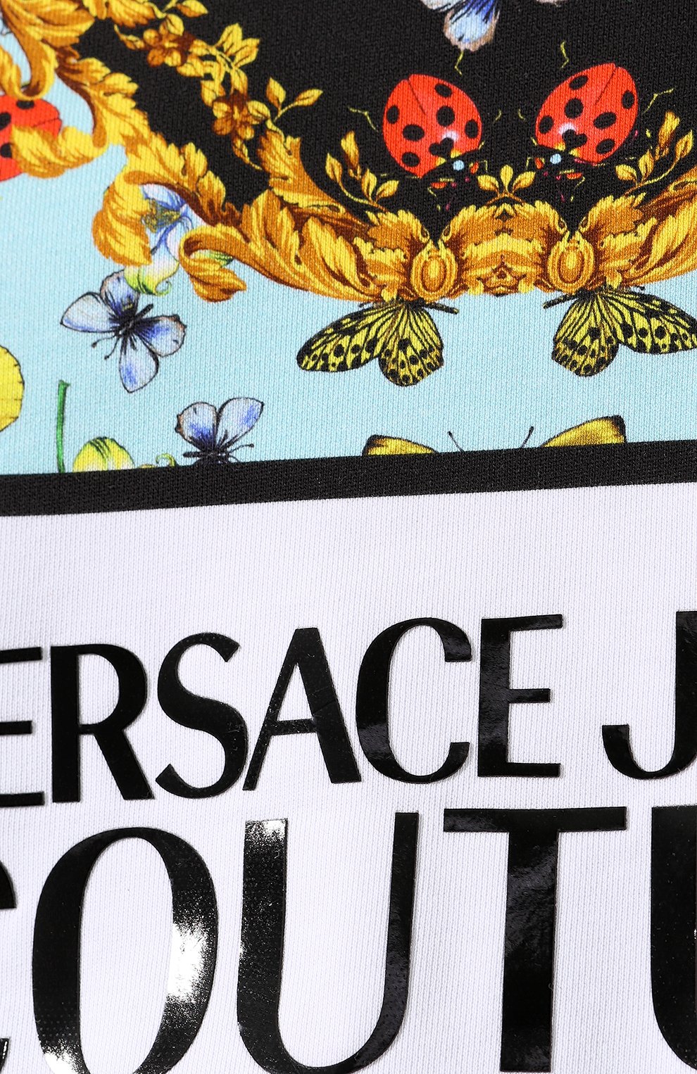 Хлопковый свитшот VERSACE JEANS COUTURE черного цвета по цене 27800 руб., арт. B6HUA768-UDP302 47/30213, фото 5 Хлопковый свитшот VERSACE JEANS COUTURE, арт. B6HUA768-UDP302 47/30213, фото 5