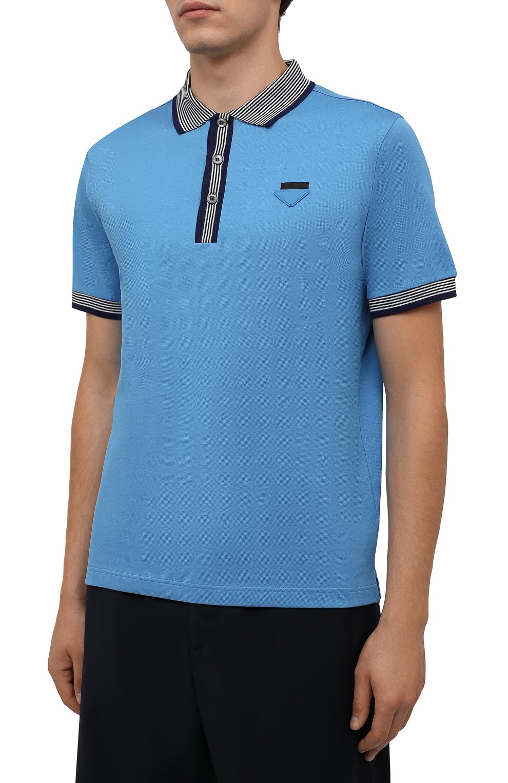 Хлопковое поло PRADA, арт. UJN766-1ZP5-F0013-212, фото 3