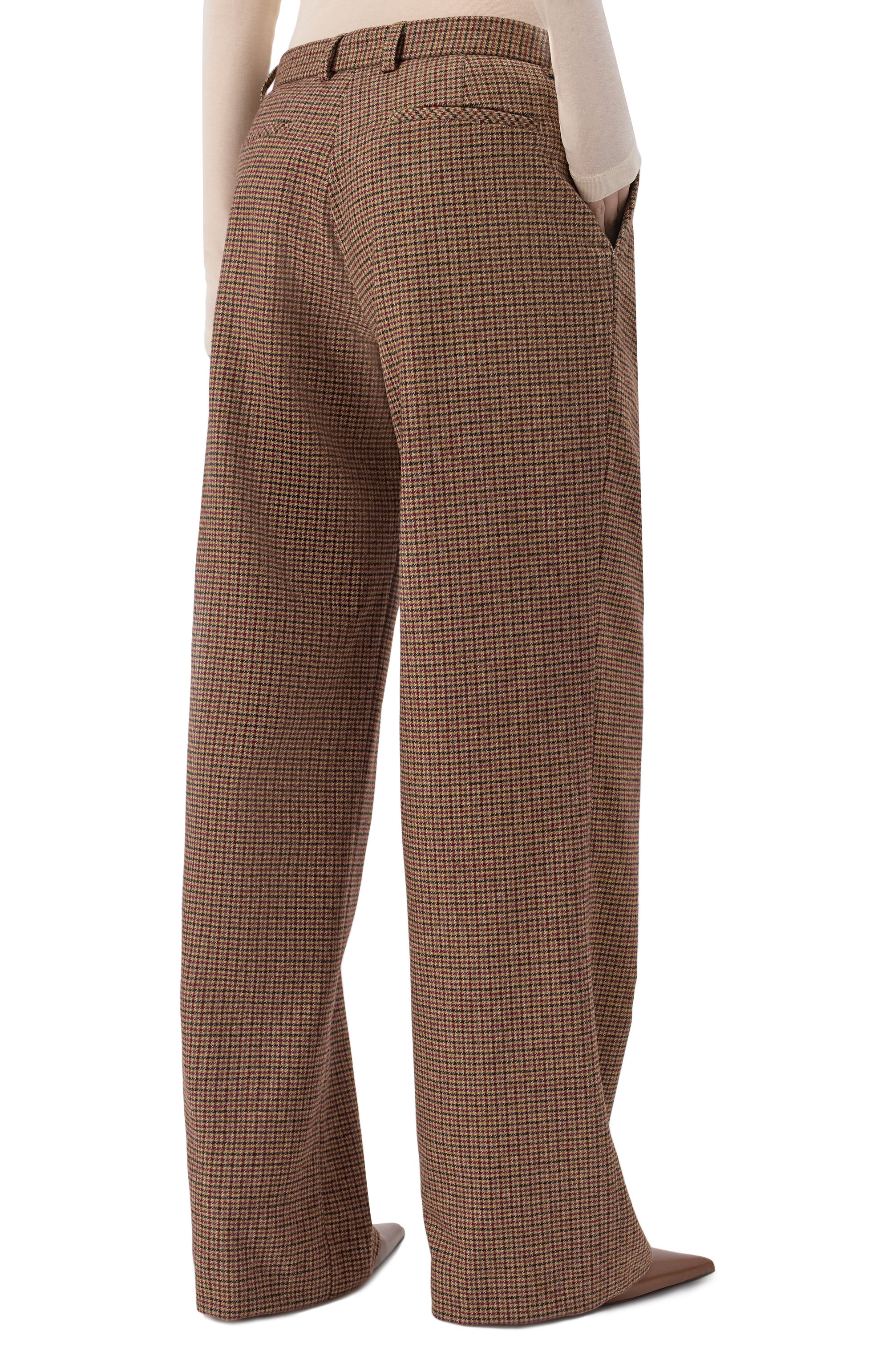 Шерстяные брюки THE KOOPLES коричневого цвета по цене 39350 руб., арт. FPAN31013K, фото 4 Шерстяные брюки THE KOOPLES, арт. FPAN31013K, фото 4