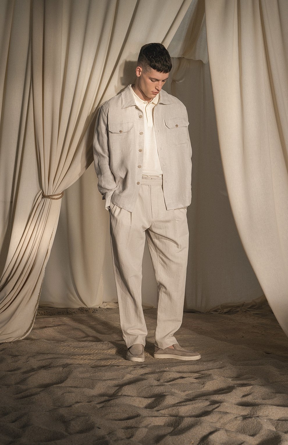 Льняная рубашка ELEVENTY PLATINUM, арт. G75CAMF07 TES0G079, фото 6