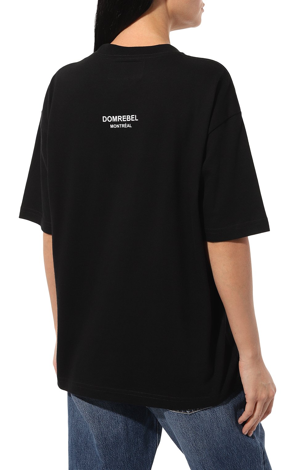 Хлопковая футболка DOMREBEL черного цвета по цене 15400 руб., арт. SNAP (CARRY-0VER)/T-SHIRT, фото 4 Хлопковая футболка DOMREBEL, арт. SNAP (CARRY-0VER)/T-SHIRT, фото 4