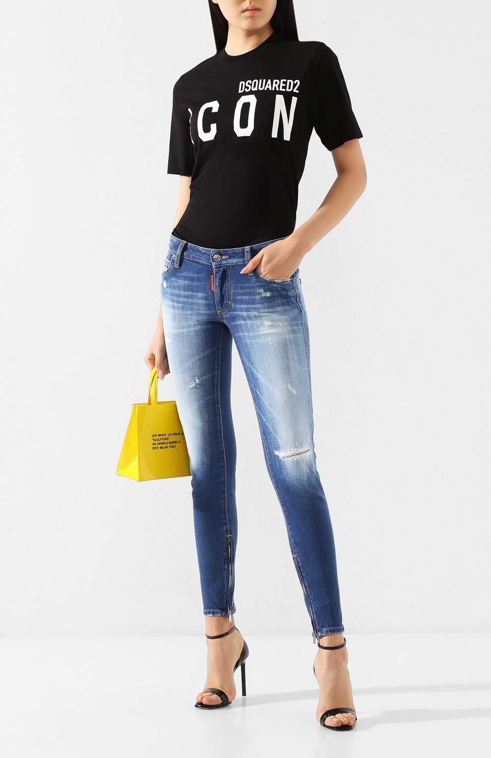 Джинсы DSQUARED2 синего цвета по цене 59950 руб., арт. S75LB0280/S30663, фото 2 Джинсы DSQUARED2, арт. S75LB0280/S30663, фото 2