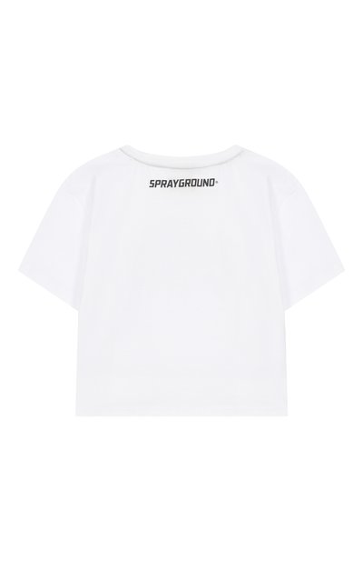 Хлопковая футболка SPRAYGROUND, арт. SPY961WHT/NE0N FL0RAL CR0P TSHIRT WHT J
