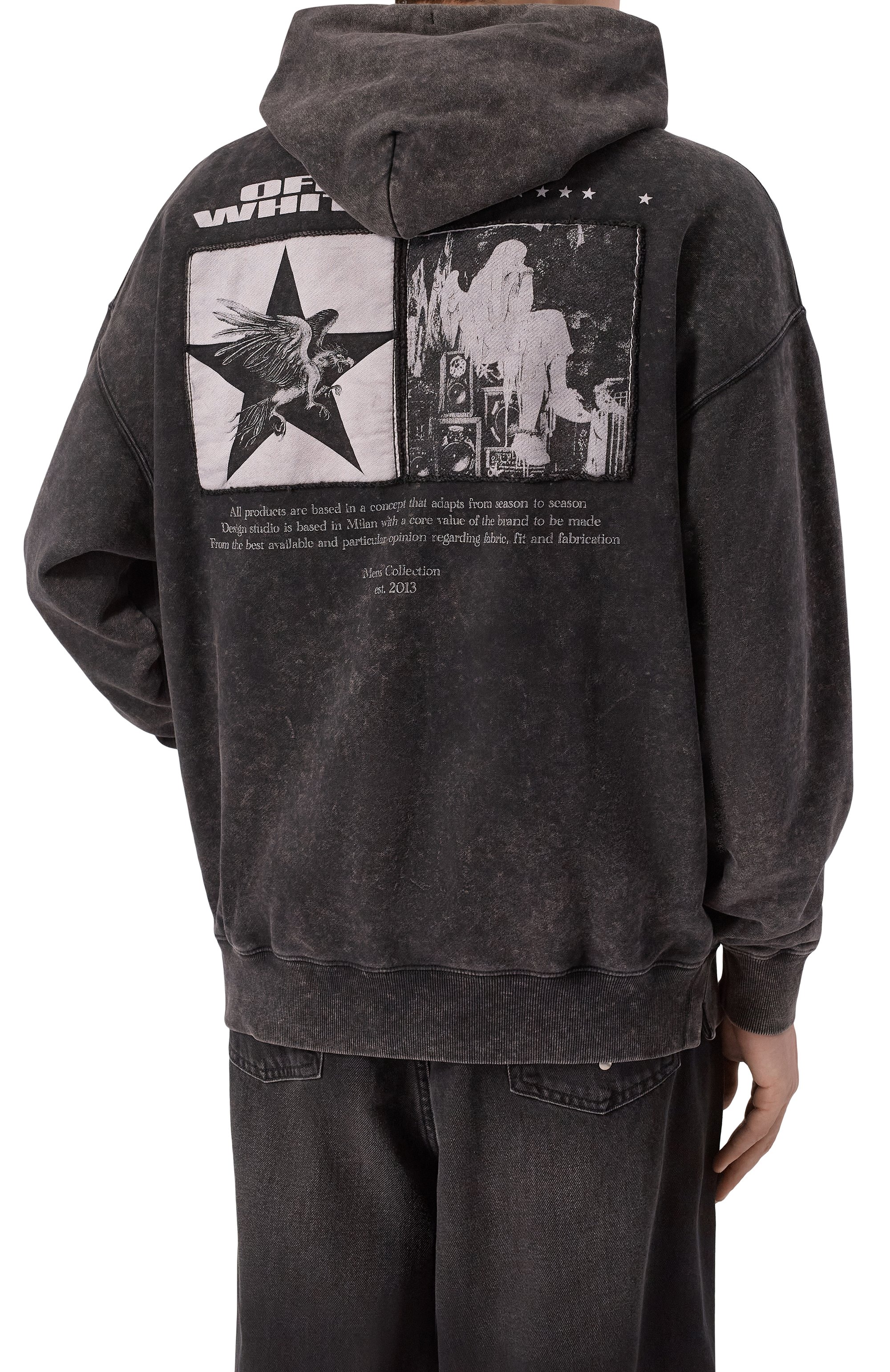 Хлопковое худи OFF-WHITE, арт. 0MBB085F25FLE005, фото 4