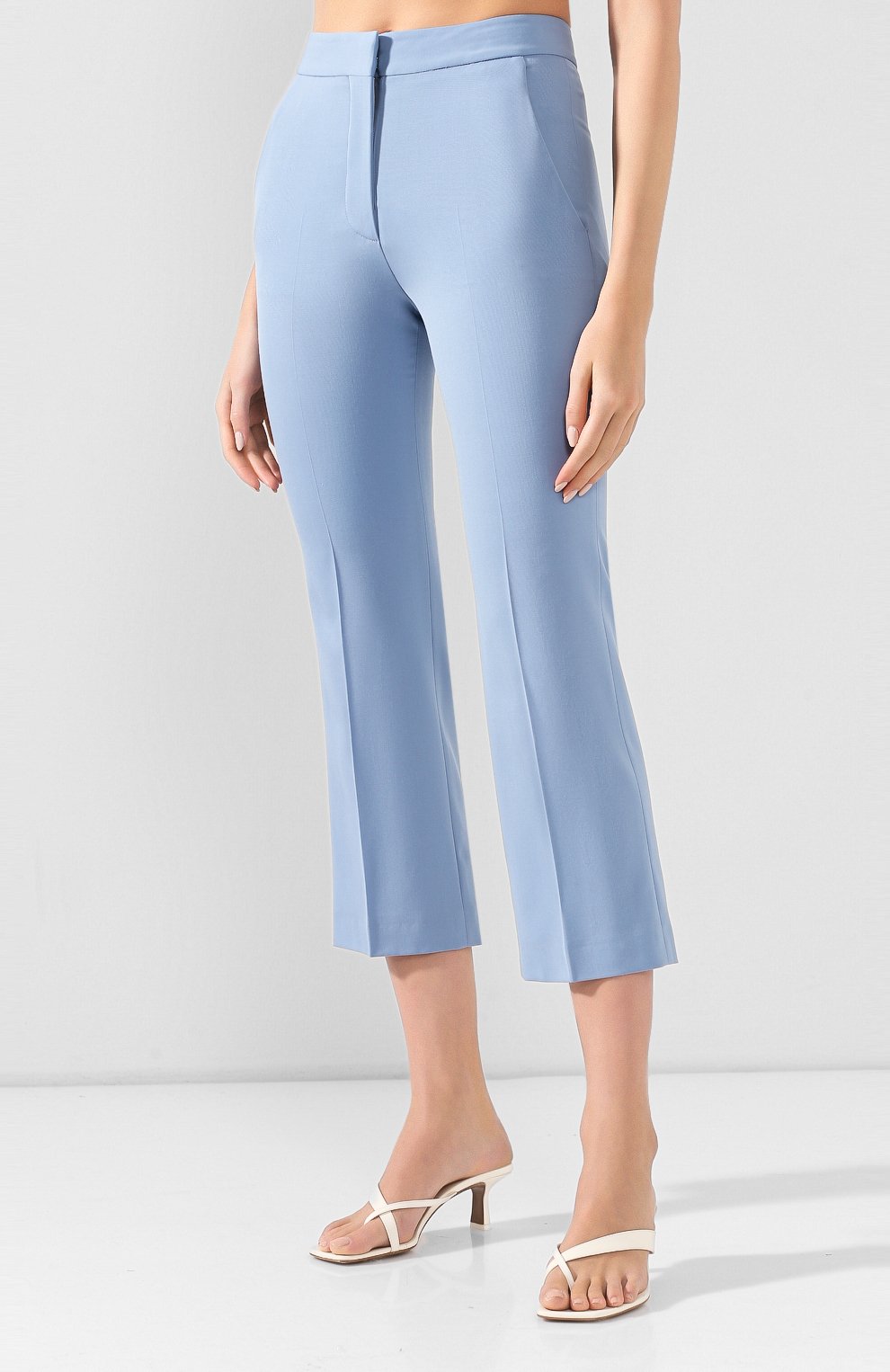 Шерстяные брюки STELLA MCCARTNEY голубого цвета по цене 63750 руб., арт. 529866/SNB48, фото 3 Шерстяные брюки STELLA MCCARTNEY, арт. 529866/SNB48, фото 3