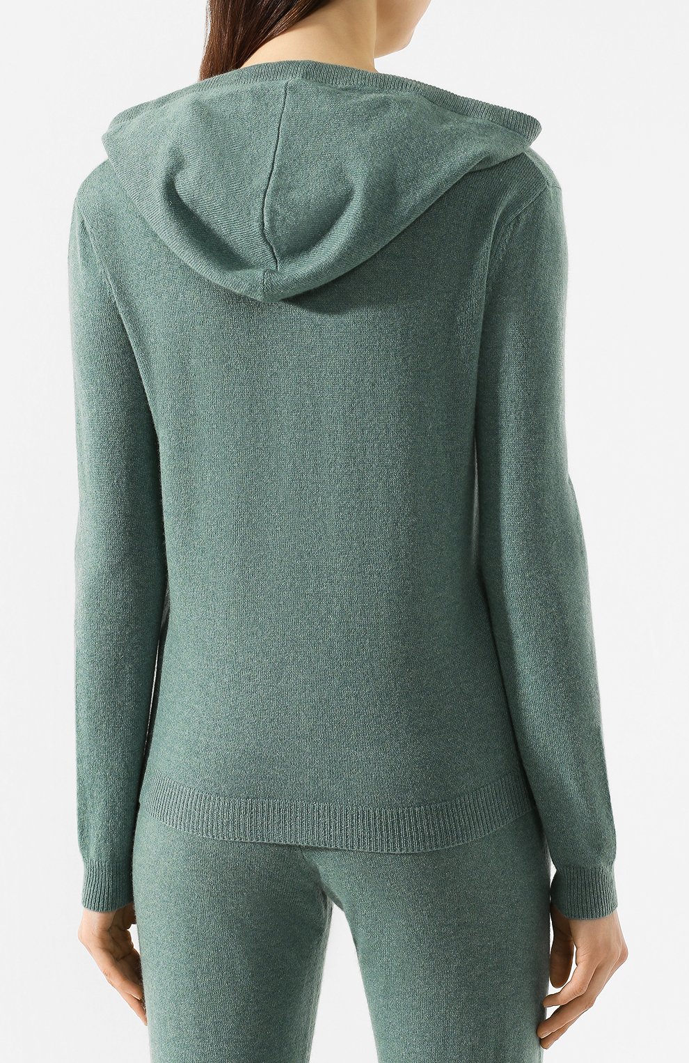 Кашемировый кардиган NOT SHY зеленого цвета по цене 24750 руб., арт. 3501010C, фото 4 Кашемировый кардиган NOT SHY, арт. 3501010C, фото 4