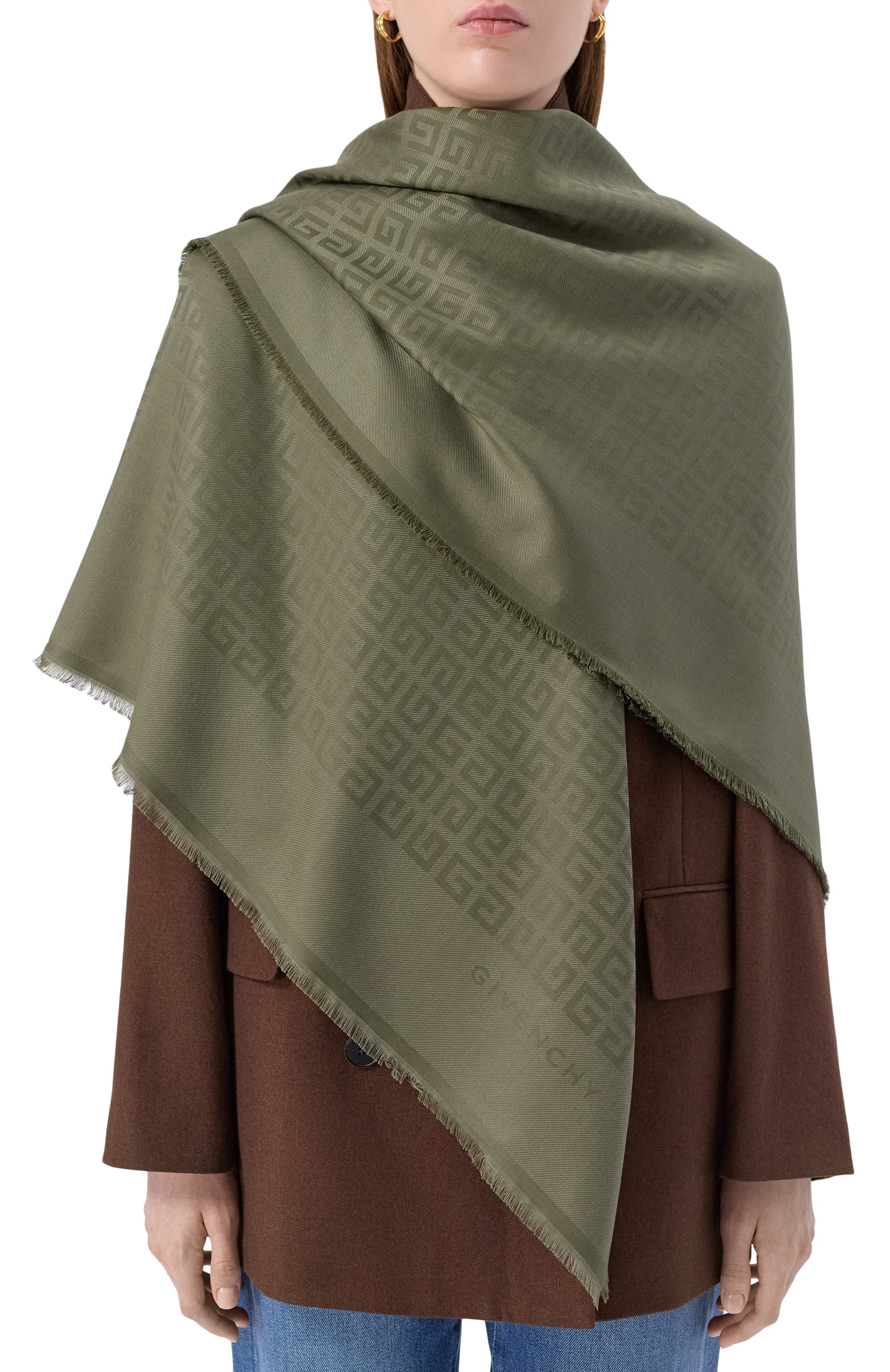 Шаль из шелка и шерсти GIVENCHY, арт. 710003161, фото 2