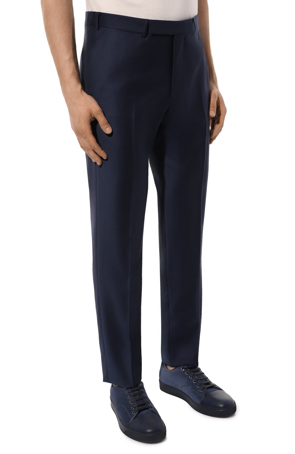 Шерстяные брюки ZEGNA темно-синего цвета по цене 96350 руб., арт. 726F10A7/75TB12, фото 3 Шерстяные брюки ZEGNA, арт. 726F10A7/75TB12, фото 3