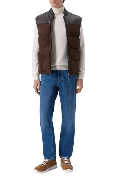 Замшевые кроссовки KITON, арт. USSA077N0010820, фото 2