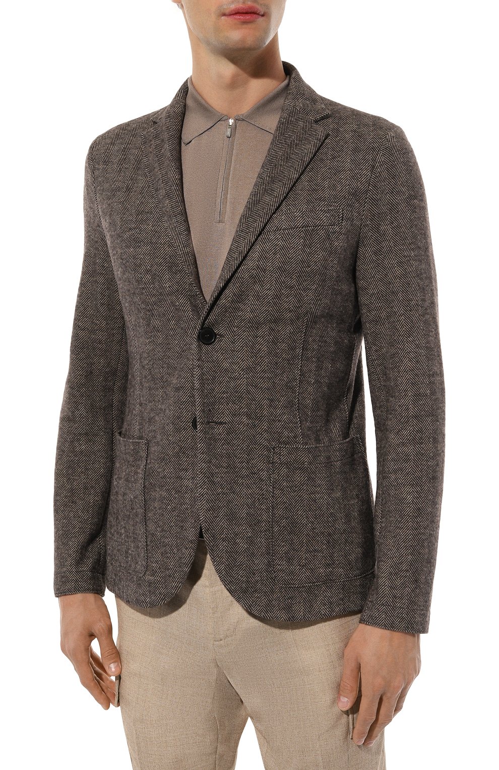 Пиджак из шерсти и хлопка HARRIS WHARF LONDON, арт. C8P22MRA, фото 4