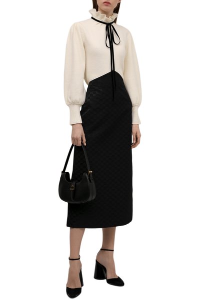 Юбка из хлопка и вискозы GUCCI черного цвета по цене 141120 руб., арт. 669341/ZAHMD, фото 2 Юбка из хлопка и вискозы GUCCI, арт. 669341/ZAHMD, фото 2