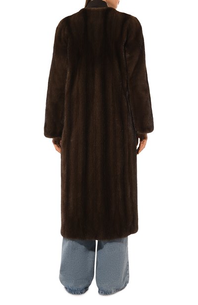 Шуба из меха норки GIULIA GURMAN темно-коричневого цвета по цене 1018080 руб., арт. CJ22342125DB5, фото 4 Шуба из меха норки GIULIA GURMAN, арт. CJ22342125DB5, фото 4