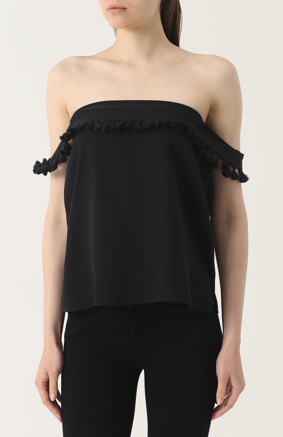 Шелковый топ с открытыми плечами CAMI NYC, арт. CARLY, фото 3