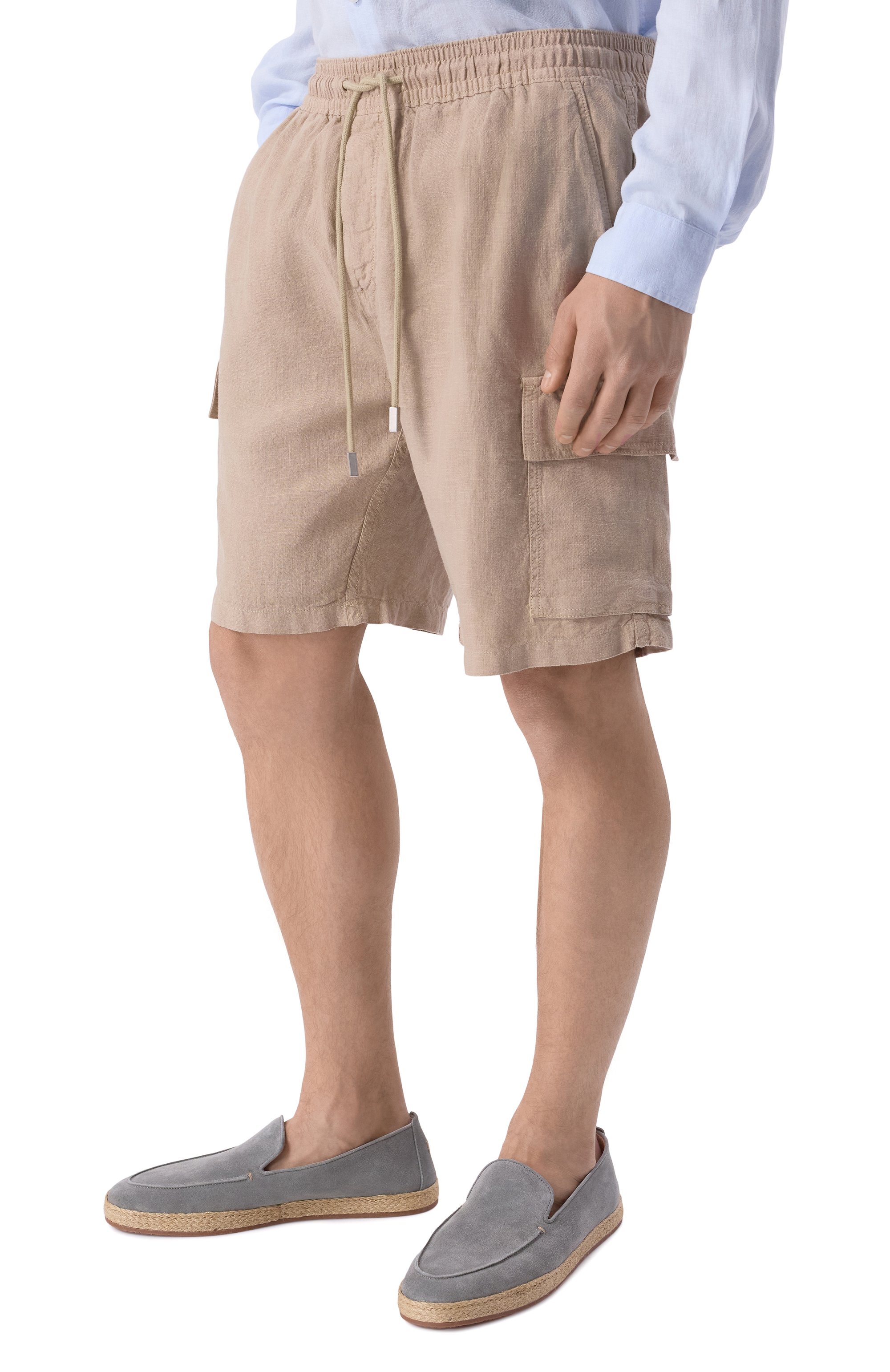 Льняные шорты VILEBREQUIN бежевого цвета по цене 31700 руб., арт. BAIE/U3U01, фото 3 Льняные шорты VILEBREQUIN, арт. BAIE/U3U01, фото 3