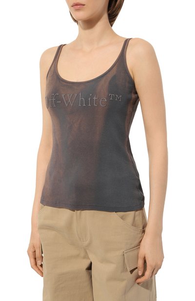 Хлопковая майка OFF-WHITE, арт. OWAD072S23JER0026060, фото 3