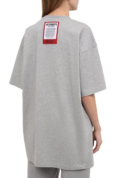 Хлопковая футболка VETEMENTS, арт. UE51TR540G 1600/W, фото 4