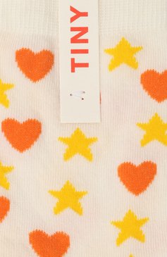 Детские носки TINYCOTTONS кремового цвета, арт. SS24-375 | Фото 2 (Материал: Текстиль, Хлопок, Синтетический материал; Нос: Не проставлено; Кросс-КТ: Носки)